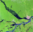 Imagem Satélites registram efeito da seca nos rios amazônicos